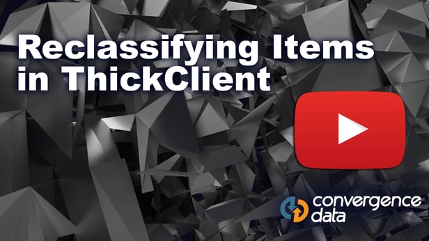 Reclassifying Items in Thick Client